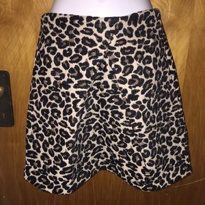 F&F Leopard Cheetah Print Mini Skirt - Size 2